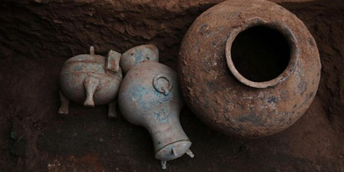 oldest wine bronze pot