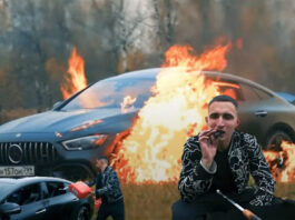 Russian YouTuber Mikhail Litvin Protested by Burning his Mercedes
