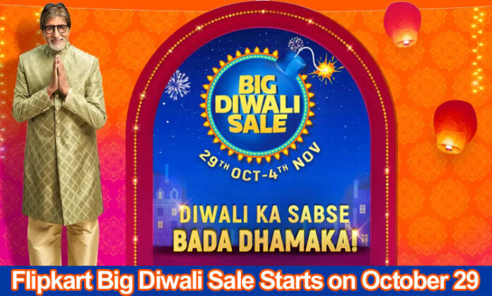 Flipkart Big Diwali Sale Starts on October 29