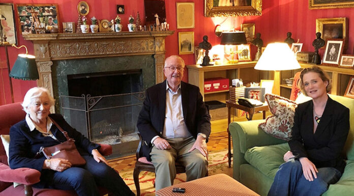 King Albert of Belgium and Queen Paola with Princess Delphine de Saxe-Cobourg